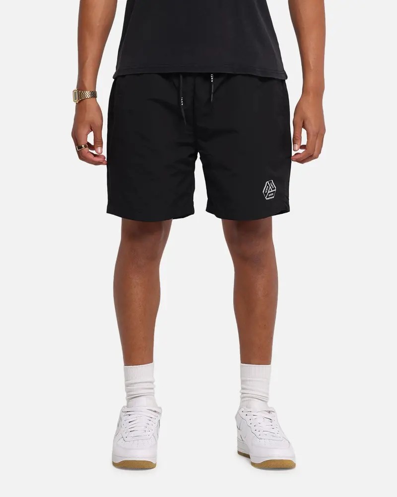 The Anti Order Reverse Logo Nylon Shorts Black 1