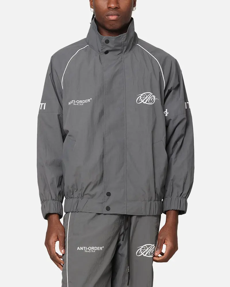The Anti Order Track Club Windbreaker Jacket Dark Grey/Grey 1