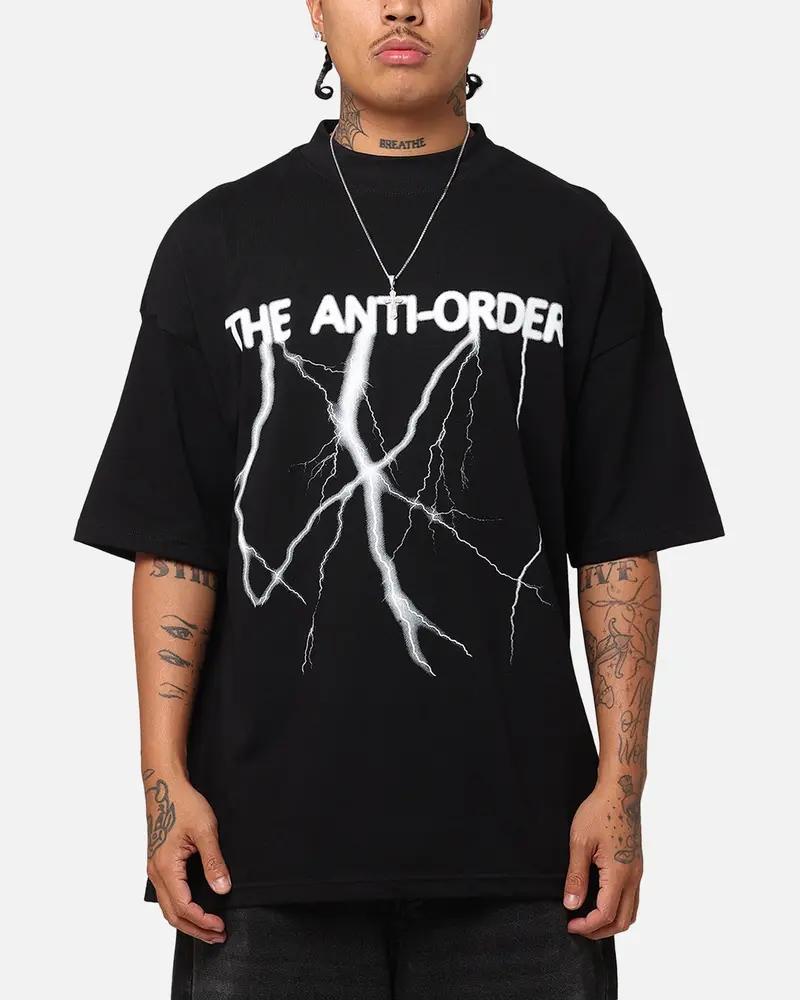 The Anti Order Voltage Mock Neck T-Shirt Black 1