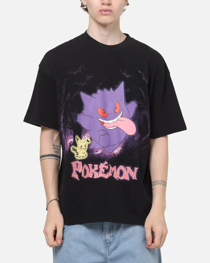 The Pokémon Collection By 73Studio Gengar Mimikyu T-Shirt Black 1