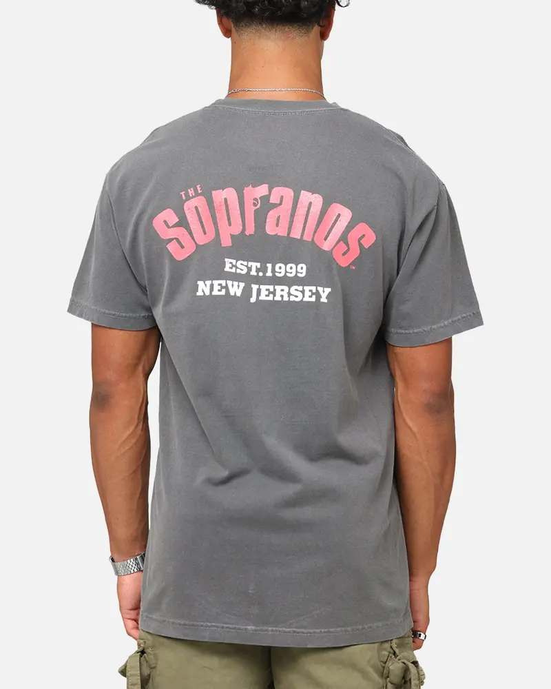 The Sopranos Post Established 1999 Vintage T-Shirt Faded Black 2