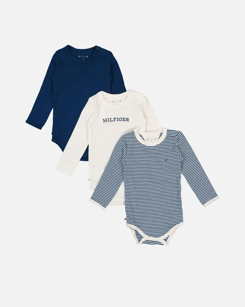 Tommy Hilfiger Infants' Baby Body 3 Pack Gift Box Deep Indigo 1
