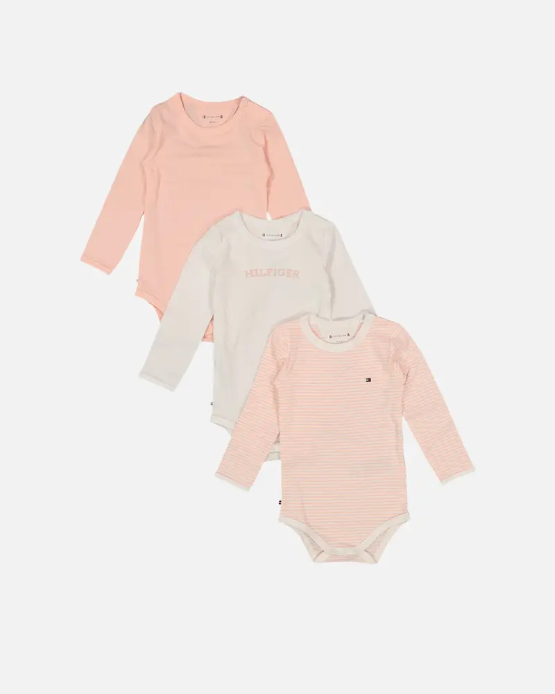 Tommy Hilfiger Infants' Baby Body 3 Pack Gift Box Pink Crystal 1