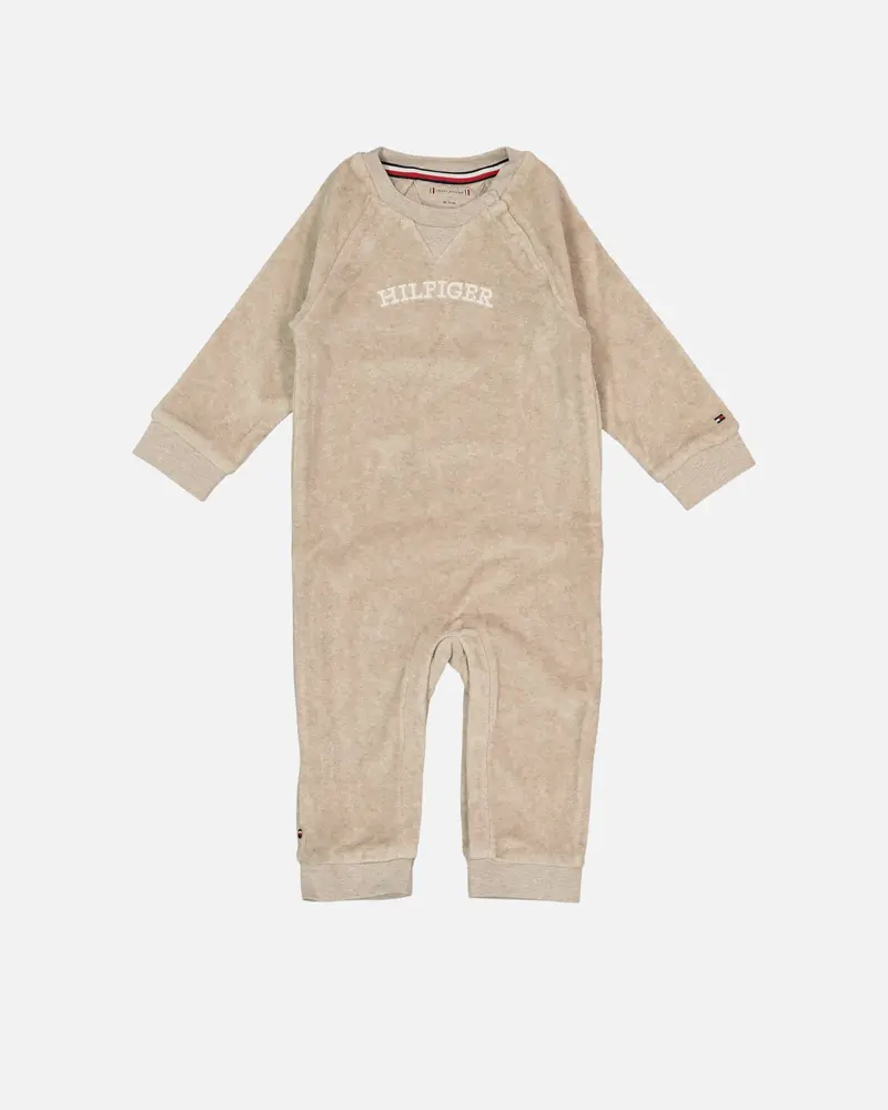 Tommy Hilfiger Infants' Baby Curved Monotype Coverall Merino Melange 1