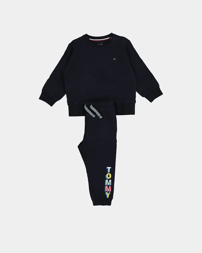 Tommy Hilfiger Kids' Baby Fun Logo Crewneck Set Desert Sky 1