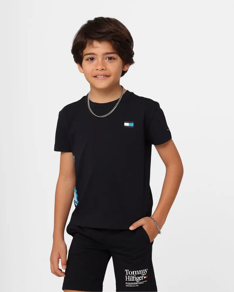 Tommy Hilfiger Kids' Fun Logo T-Shirt Desert Sky 1