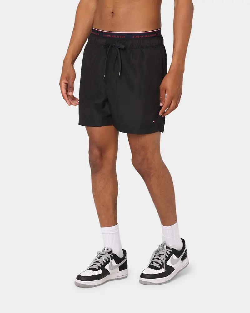 Tommy Hilfiger Logoline Drawstring Swim Shorts Black 1