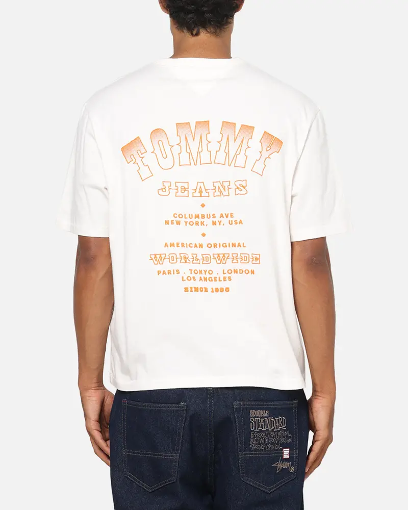 Tommy Jeans Arch Western Backprint T-Shirt Ancient White 1