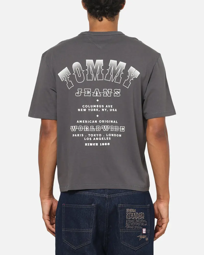Tommy Jeans Arch Western Backprint T-Shirt Washed Black 1