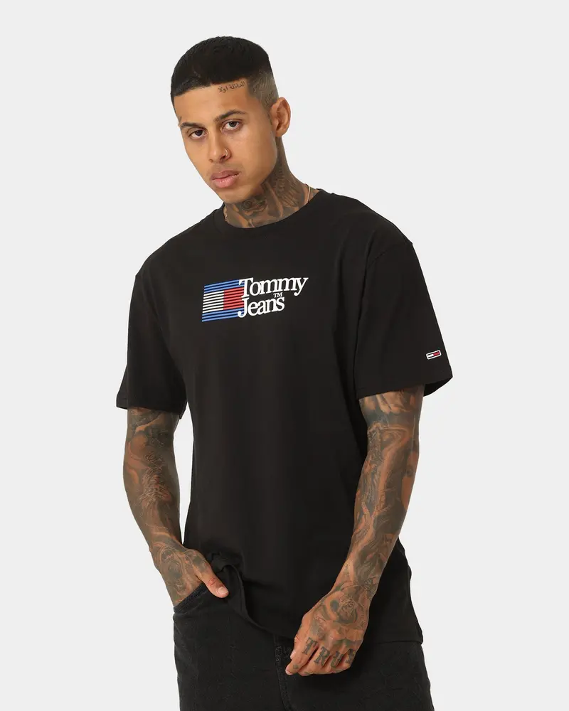 Tommy Jeans Classic Rwb Chest Logo T-Shirt Black 1