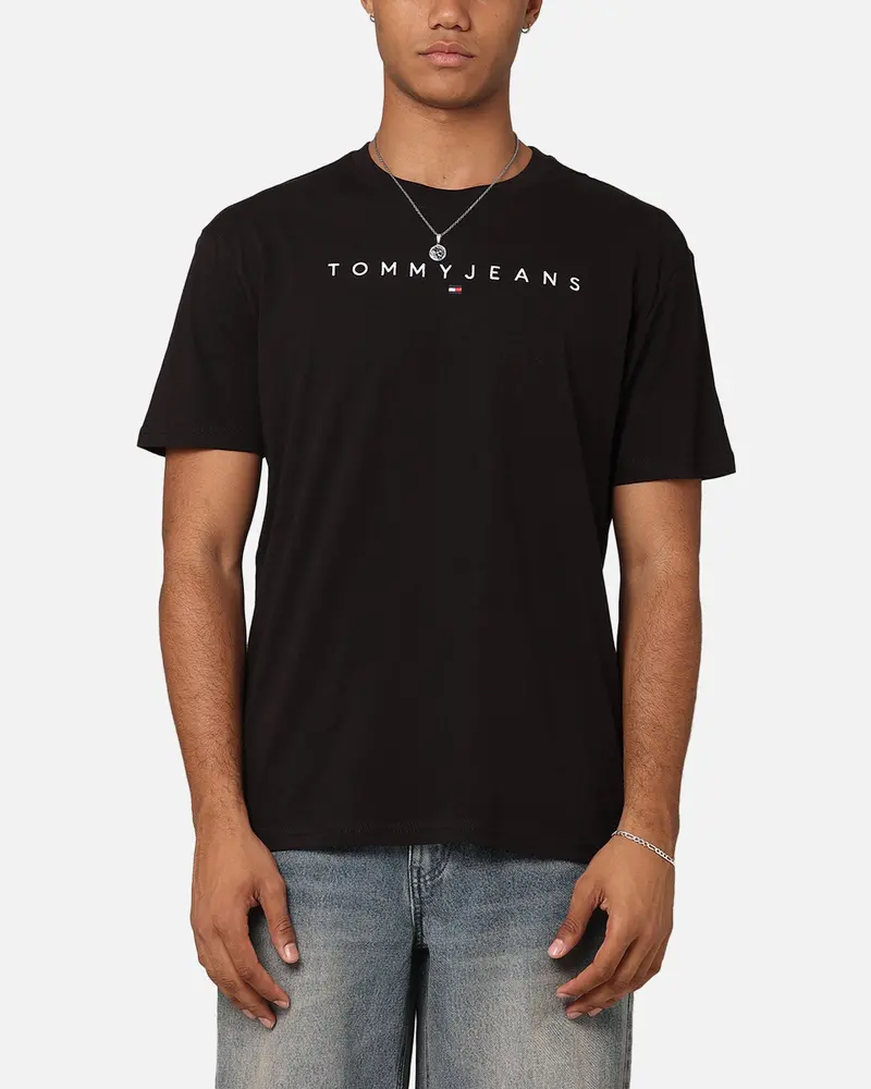 Tommy Jeans Reg Linear Logo T-Shirt Black 1
