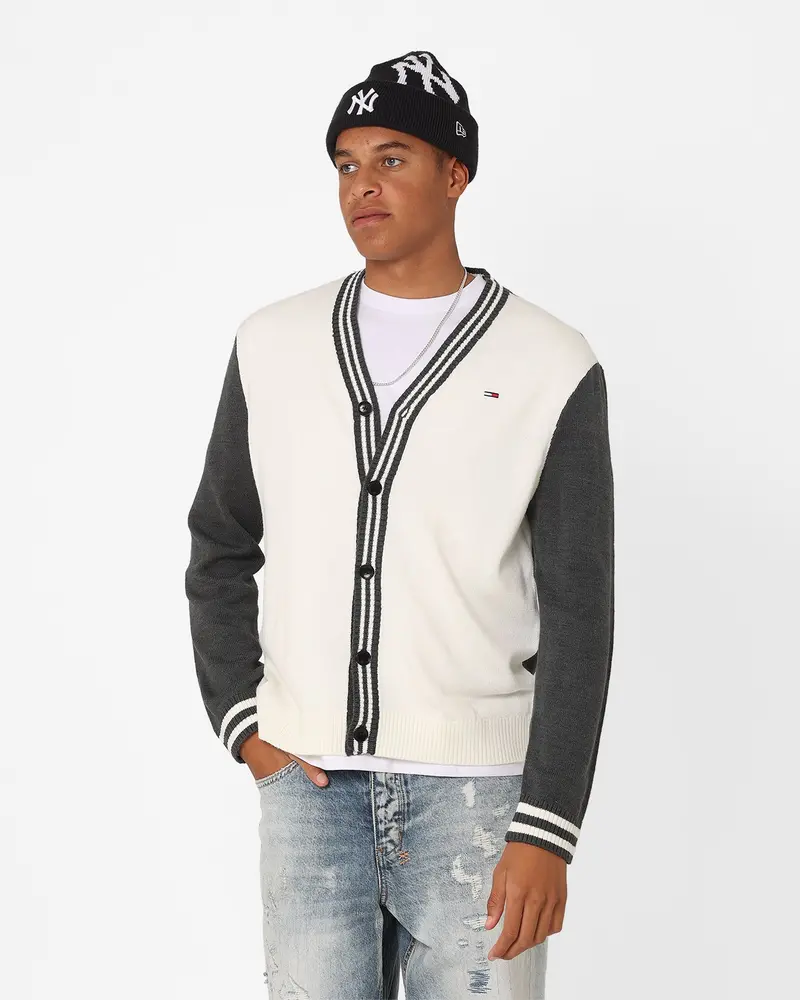 Tommy Jeans Relaxed Collegiate Cardigan Black/Multi 1