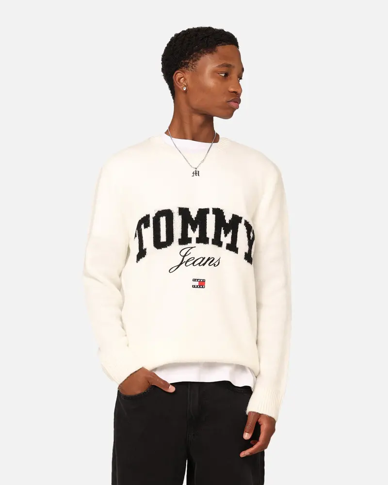 Tommy Jeans Relaxed New Varsity Sweater Ancient White 1