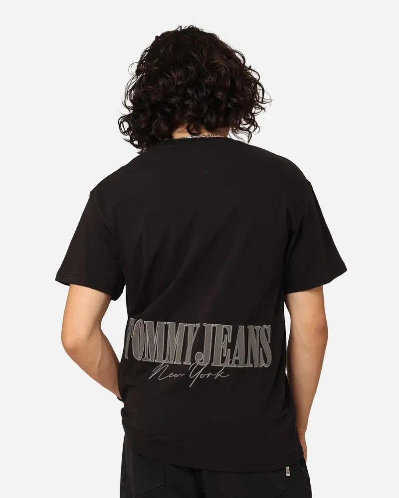 Tommy Jeans Relaxed Tonal Linear T-Shirt Black 1