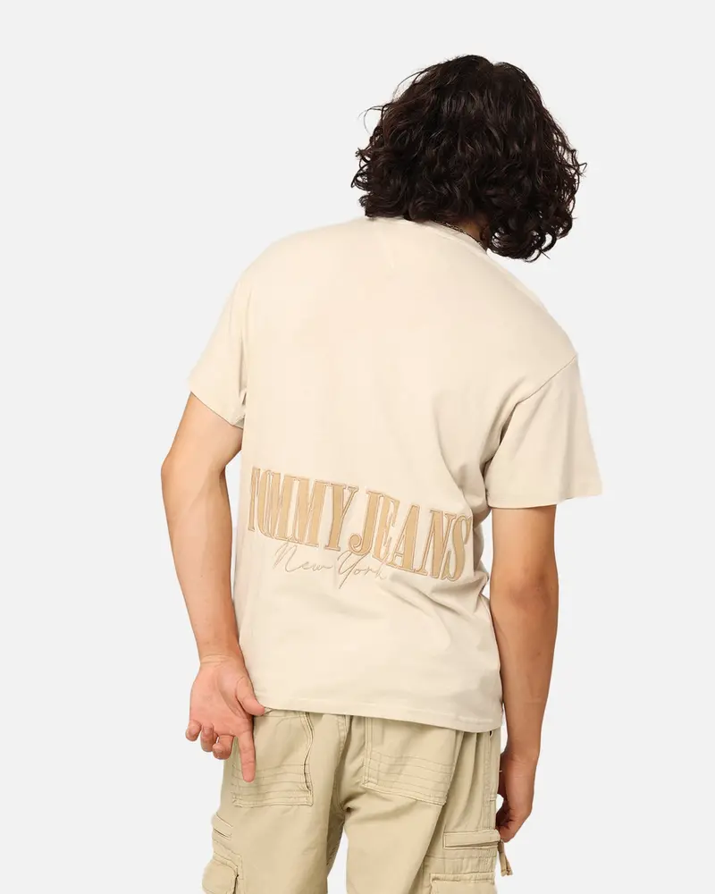Tommy Jeans Relaxed Tonal Linear T-Shirt Newsprint 1