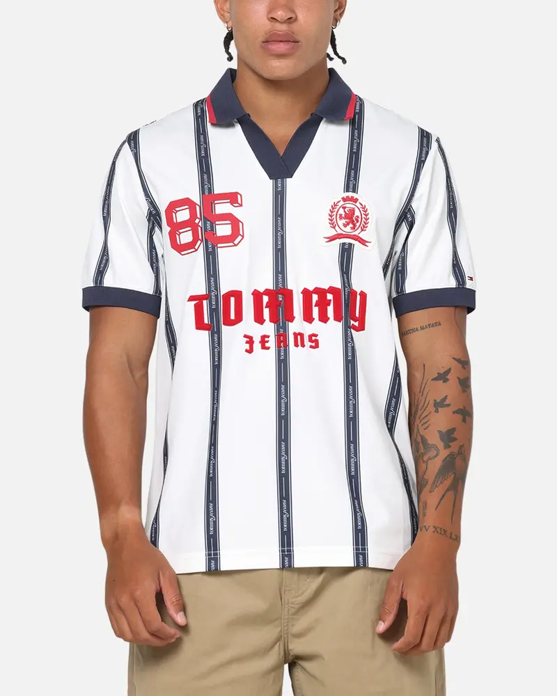 Tommy Jeans Sports Polo T-Shirt Ecru 1
