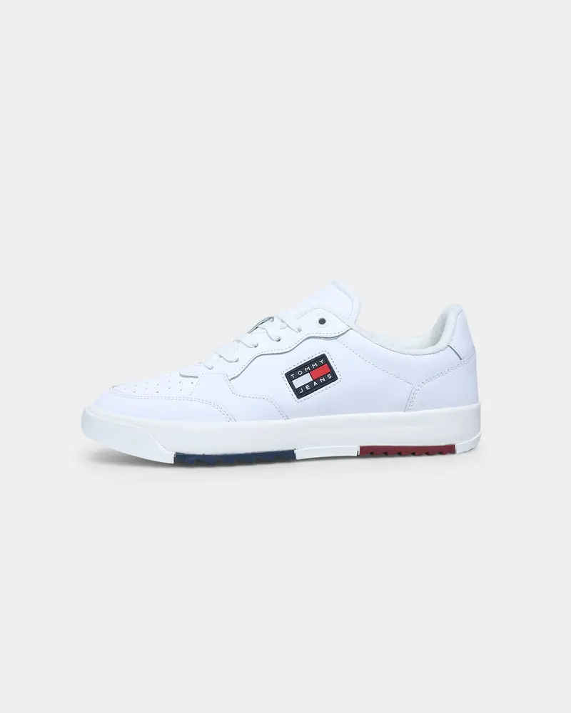 Tommy Jeans Tj Basket Leather Trainers White 1