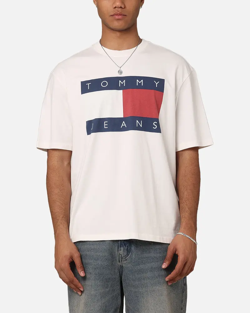 Tommy Jeans Tjm Oversized Big Flag T-Shirt Ancient White 1