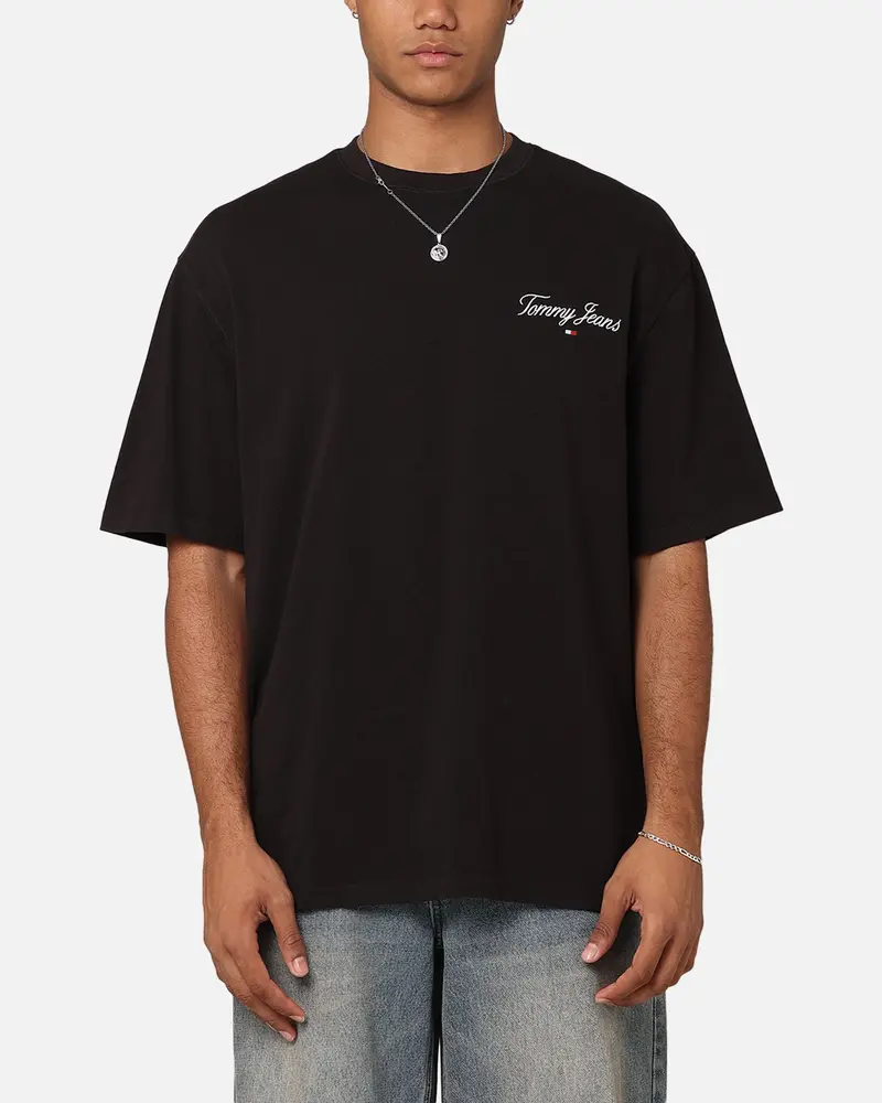 Tommy Jeans Tjm Ovz Serif Linear T-Shirt Black 1