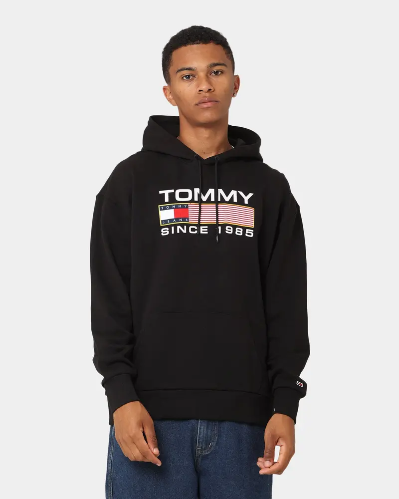 Tommy Jeans Tjm Regular Athletic Logo Hoodie Black 1