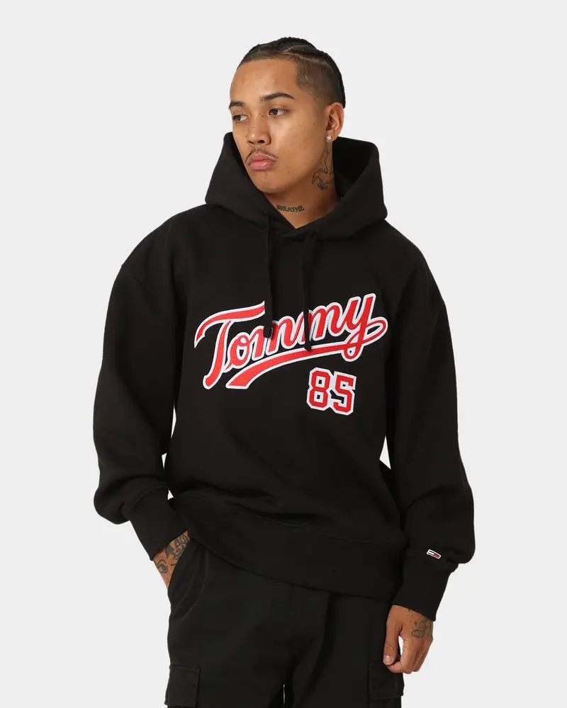 Tommy Jeans Tjm Relaxed College 85 Hoodie Black 1