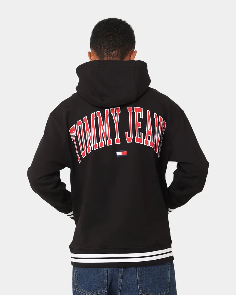 Tommy Jeans Tjm Relaxed Collegiate Hoodie Black 1