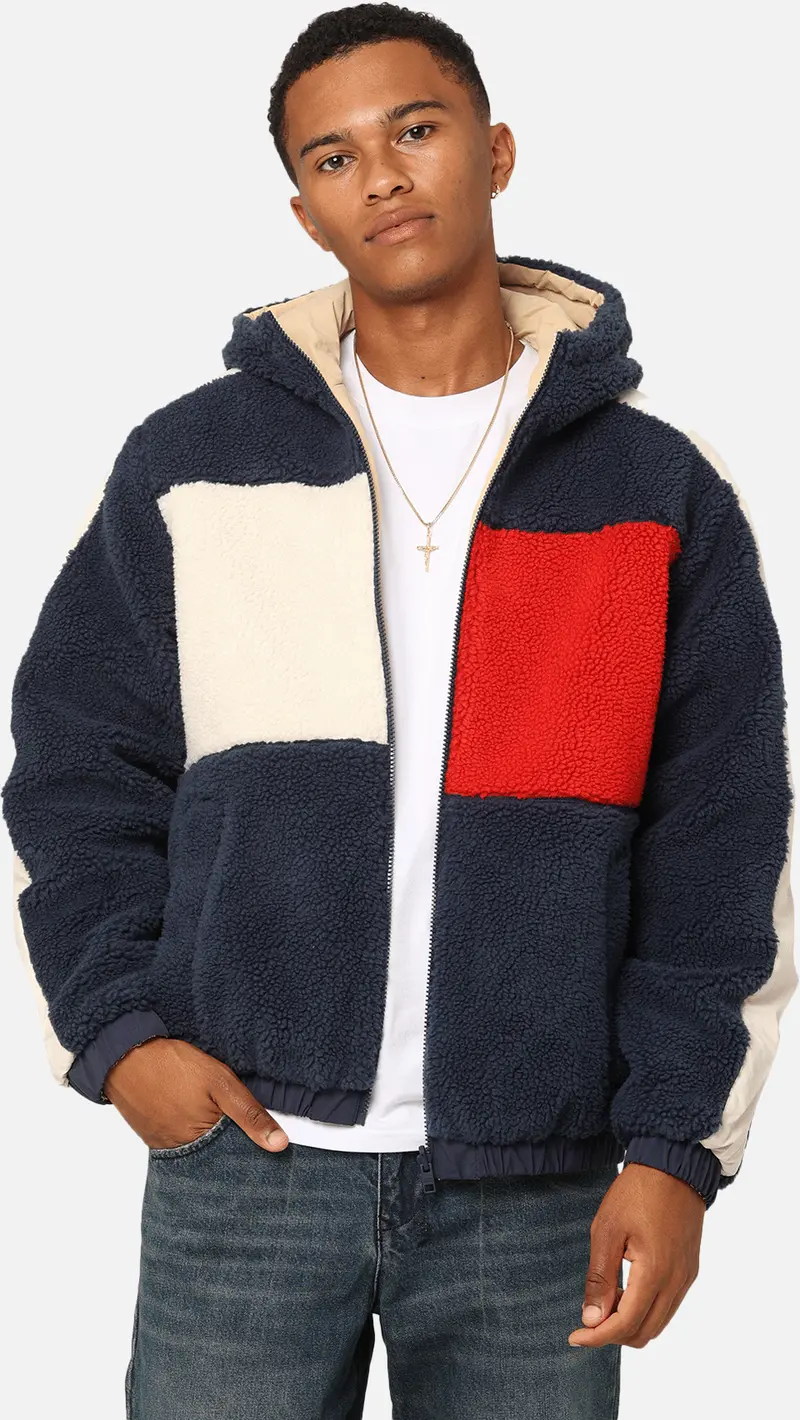 Tommy Jeans Tjm Reversible Sherpa Jacket Twilight Navy/Multi-Coloured 1