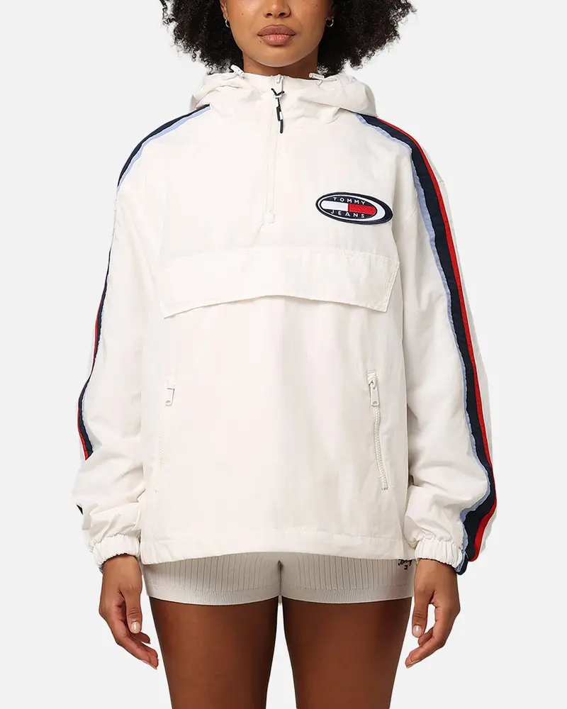 Tommy Jeans Women's Tjw Archive Chicago Pullover Jacket Ancient White 1