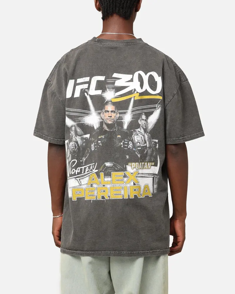 Ufc By Culture Kings Alex "Poatan" Pereira 300 Heavyweight T-Shirt Black Wash 1