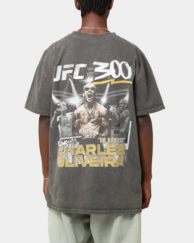 Ufc By Culture Kings Charles "Do Bronxs" Oliveira 300 Heavyweight T-Shirt Black Wash 1