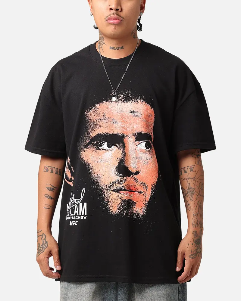 Ufc By Culture Kings Islam Makhachev Champion Heavy T-Shirt Black 1