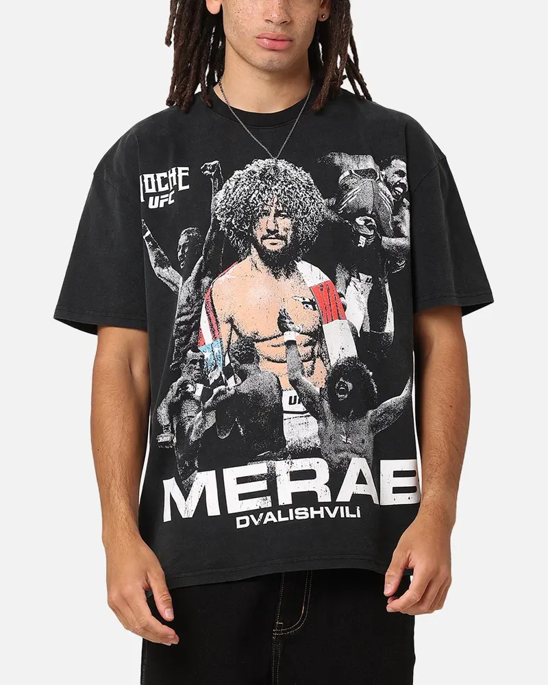 Ufc By Culture Kings Merab Dvalishvili Noche Heavy T-Shirt Vintage Black 1