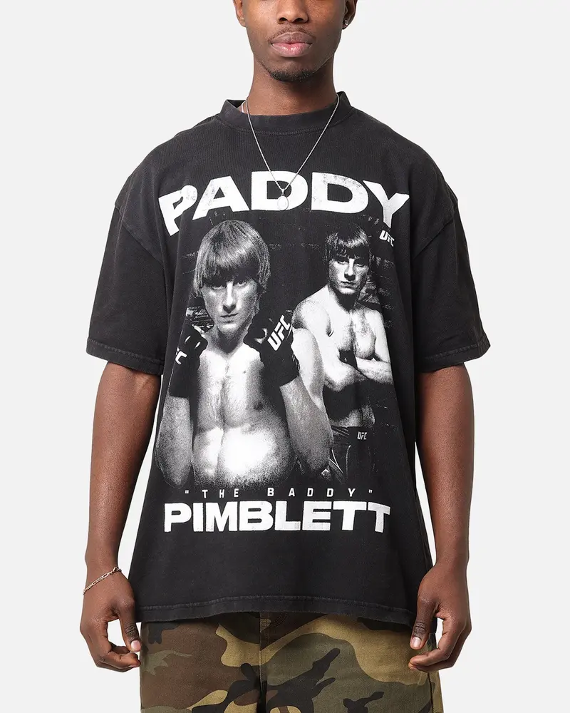 Ufc By Culture Kings Paddy 'The Baddy' Pimblett Vintage T-Shirt Black Acidwash 1