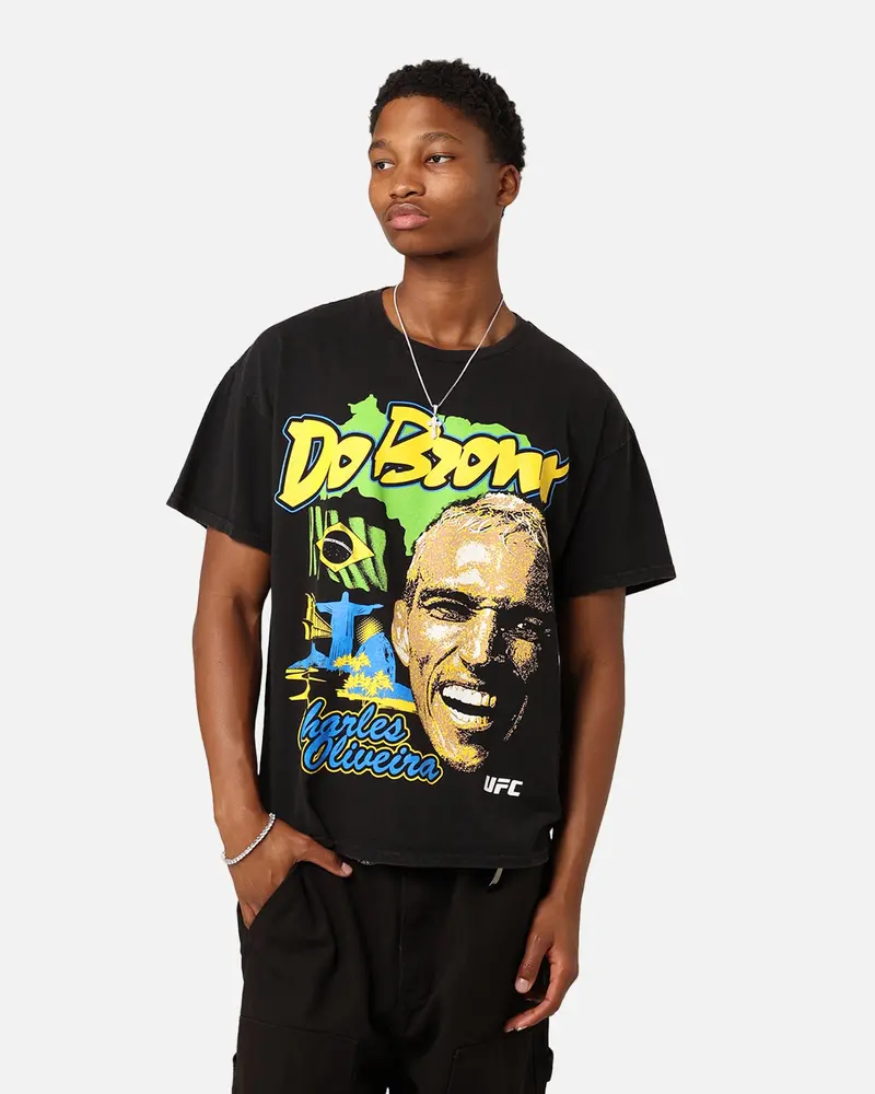 Ufc By Goat Crew Charles "Do Bronx" Oliveira Hometown T-Shirt Black Wash 1