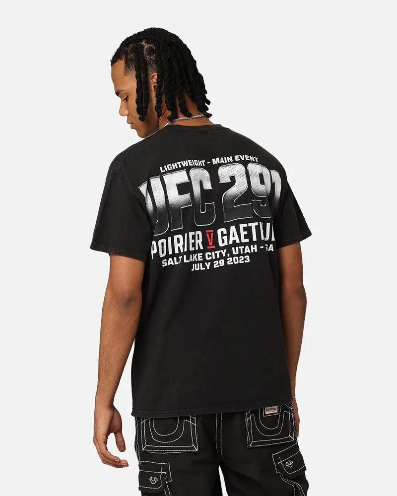 Ufc By Goat Crew Dustin Poirier Vs. Justin Gaethje Bmf Fight Vintage T-Shirt Black Wash 2