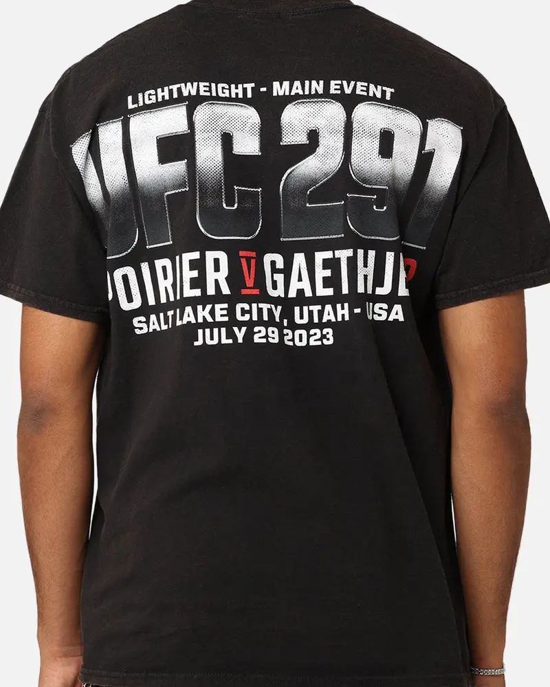 Ufc By Goat Crew Dustin Poirier Vs. Justin Gaethje Bmf Fight Vintage T-Shirt Black Wash 5