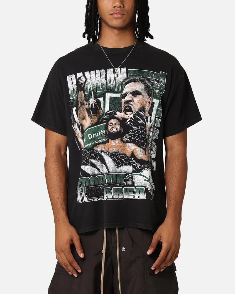 Ufc By Goat Crew Tai Tuivasa Bam Bam Fta Vintage T-Shirt Black Wash 1