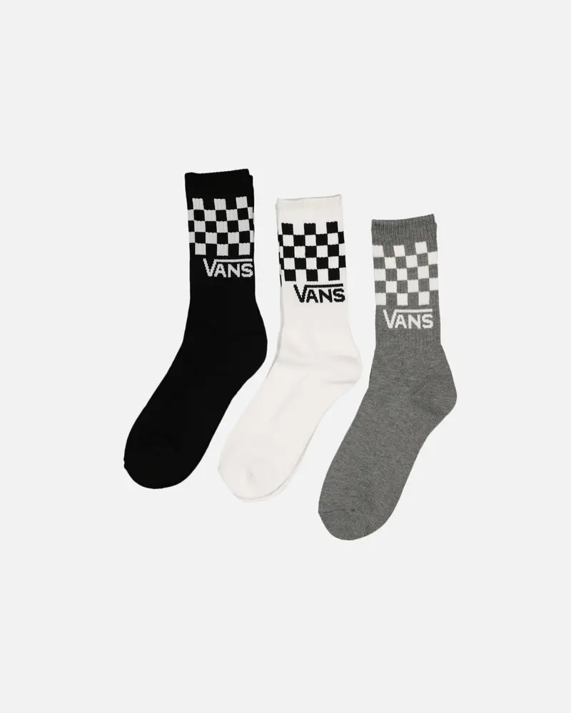 Vans Classic Check Crewcut Socks 3 Pack (Us6.5 - 9) Multi 1