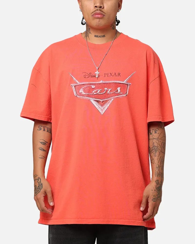 Vintage 73Studio Disney Pixar Cars Heavyweight T-Shirt Red 1