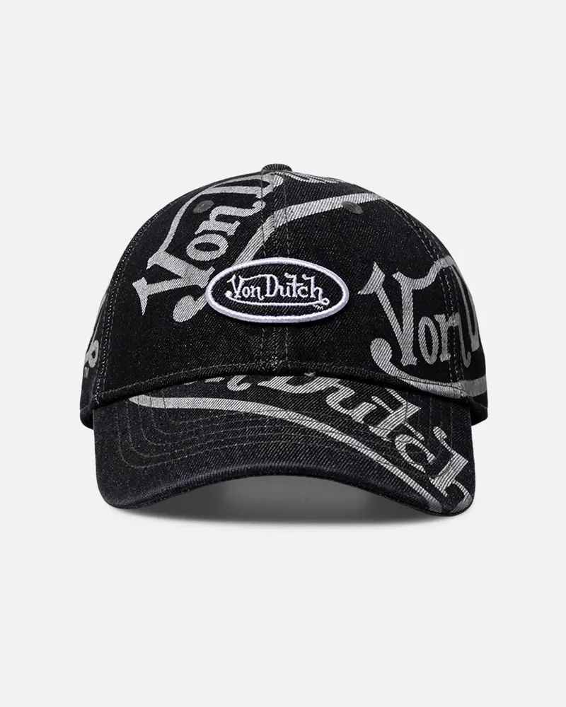 Von Dutch Bleach Oval Dad Strapback Cap Black 1