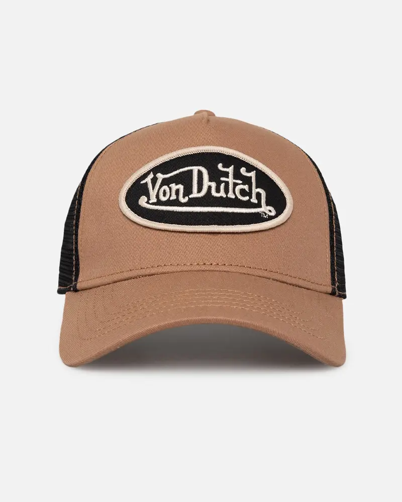 Von Dutch Taupe And Black Trucker Snapback Taupe/Black 1