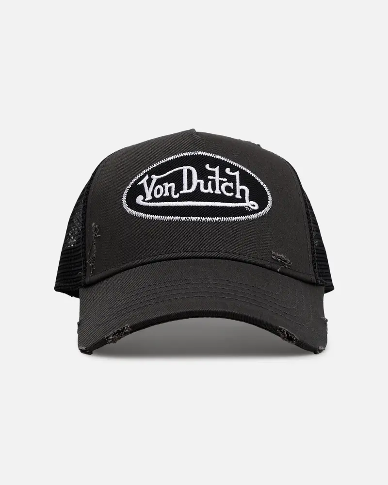 Von Dutch Torn Trucker Snapback Black 1