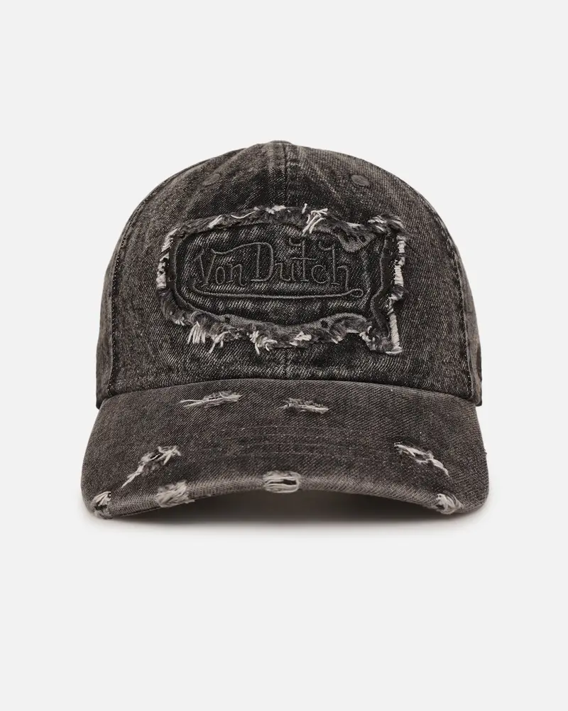 Von Dutch Washed Denim Dad Strapback Hat Washed Grey 1