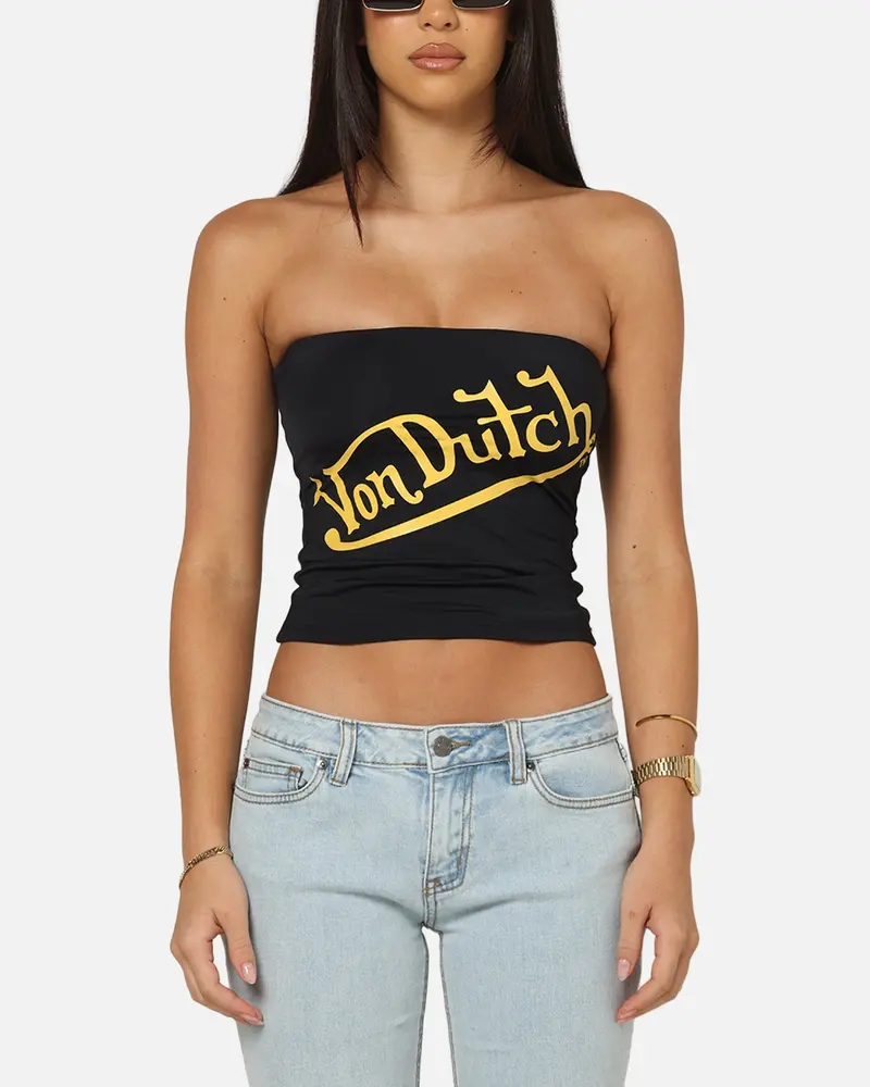 Von Dutch Women's Bandeau Top Black 1