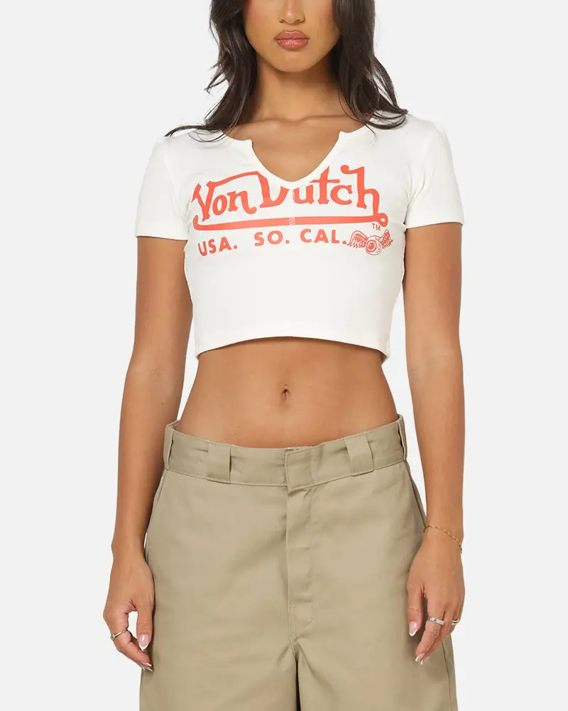 Von Dutch Women's Cropped T-Shirt White 1