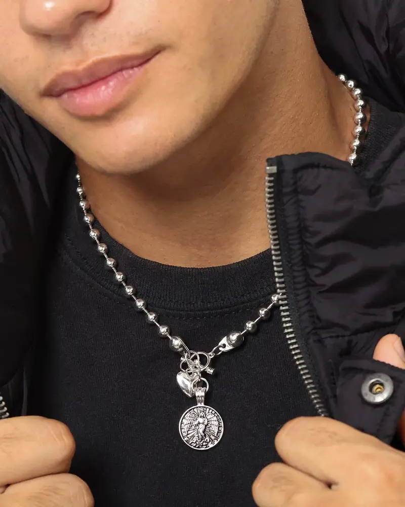 Wild For The Weekend Arkangel T-Bar Necklace Silver 1