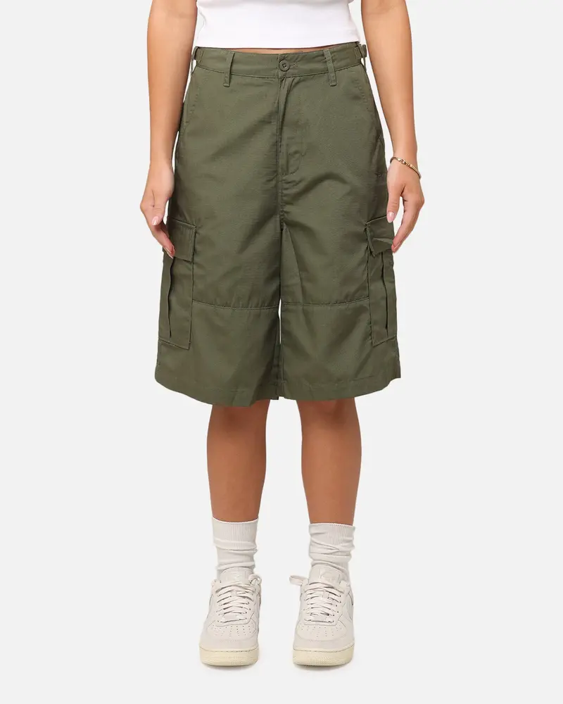 X-Girl Women's Easy Cargo Shorts Flight Green 1