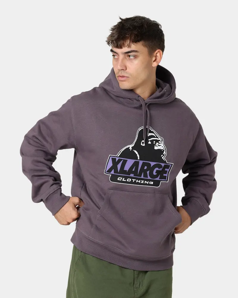 X-Large 91 Slanted Logo Hoodie Dark Mauve 1
