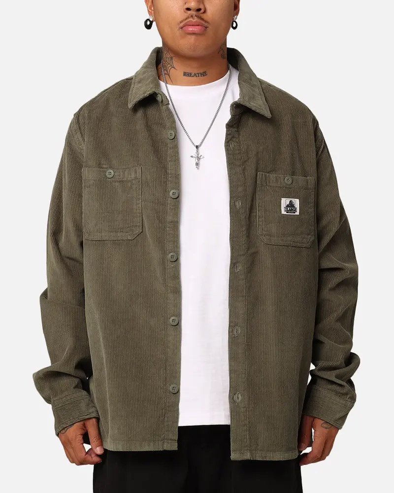 X-Large Corduroy Authentic Long Sleeve Work Shirt Military 1