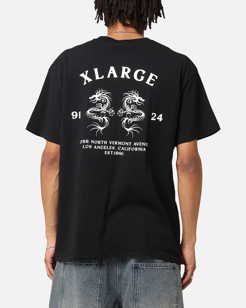 X-Large Dragon T-Shirt Solid Black 1